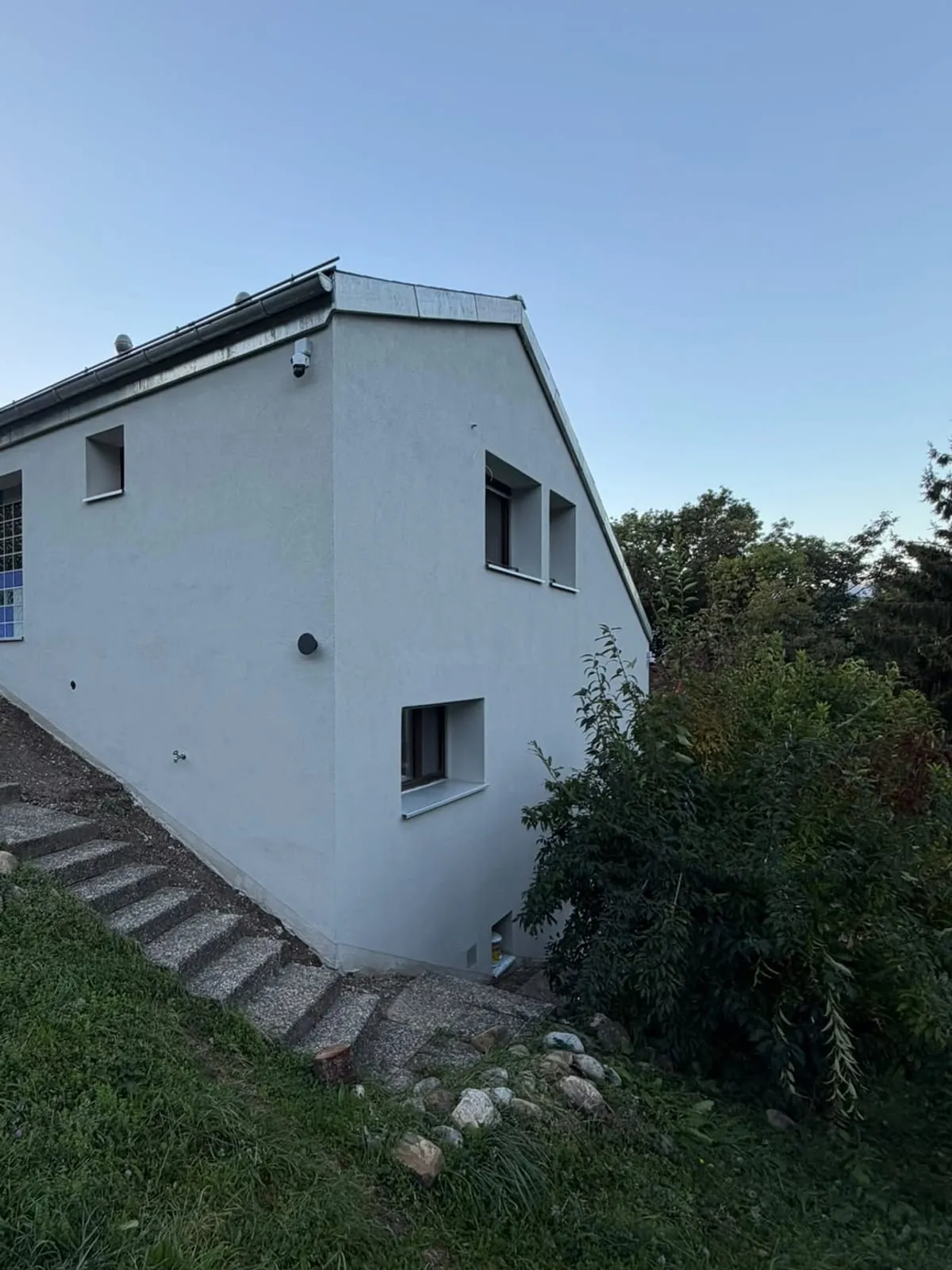 Rénovation de l'enveloppe extérieure d'une villa à Jongny, façade latérale, après travaux